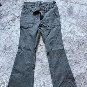 Women's Flare Jeans in Olive green